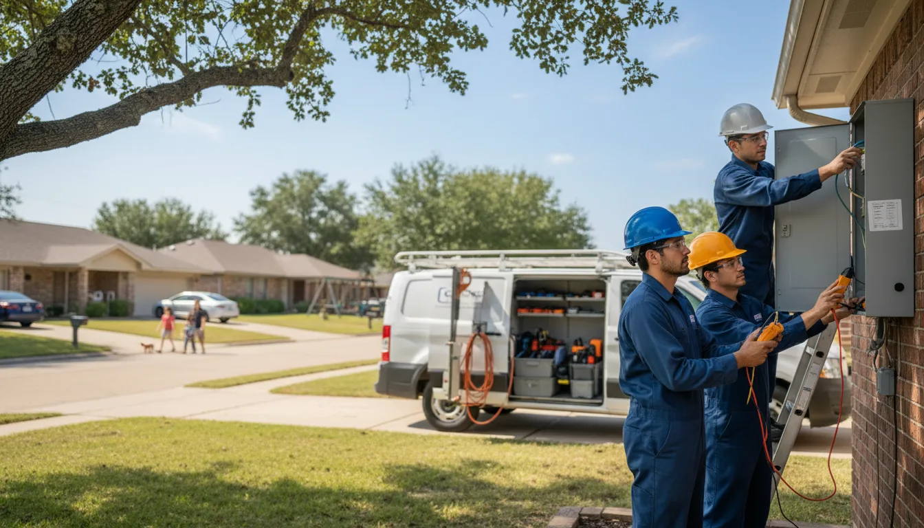Certified electrician providing emergency electrical services in Webster, TX